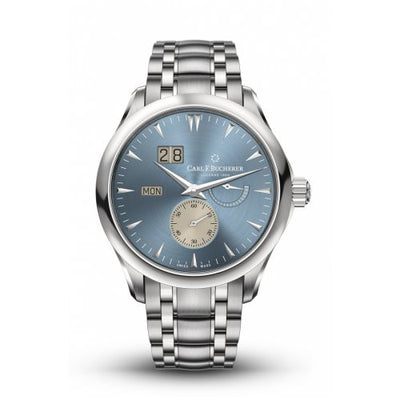 Uhrenbeweger für Uhr Carl F. Bucherer Manero Manero Peripheral BigDate Stainless Steel / Light Blue / Bracelet