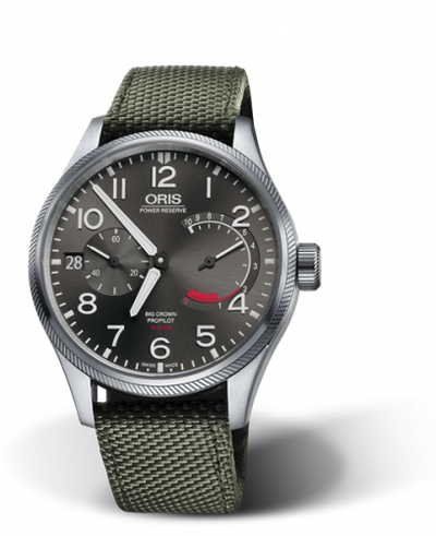 Watch Winder for watch Oris ProPilot Big Crown ProPilot Calibre 111 Stainless Steel / Grey / Textile