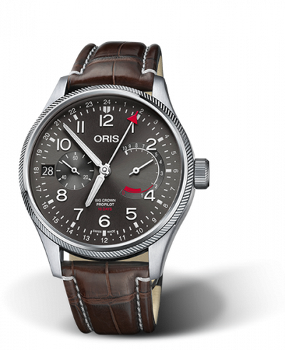 Watch Winder for watch Oris ProPilot Big Crown ProPilot Calibre 114 Stainless Steel / Grey / Alligator