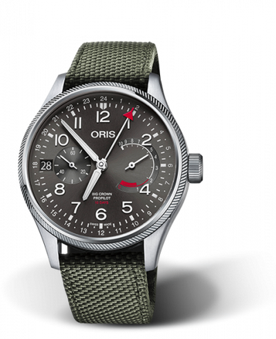 Watch Winder for watch Oris ProPilot Big Crown ProPilot Calibre 114 Stainless Steel / Grey / Textile