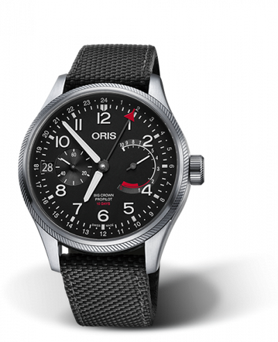 Watch Winder for watch Oris ProPilot Big Crown ProPilot Calibre 114 Stainless Steel / Black / Textile