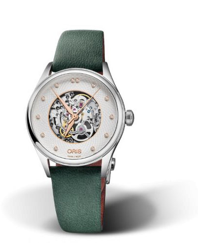 Watch Winder for watch Oris Artelier Artelier Skeleton 33 Diamonds Stainless Steel