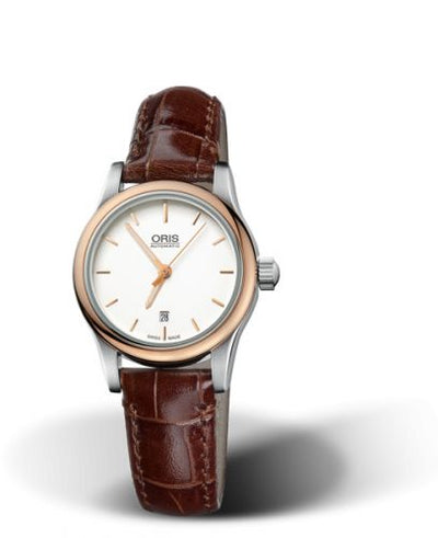 Watch Winder for watch Oris Classic Classic Date Lady 28.5 Stainless Steel - Rose Gold / Silver / Bracelet