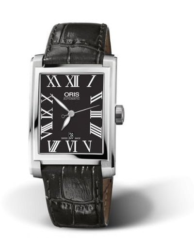 Watch Winder for watch Oris Rectangular Rectangular Date 30 Stainless Steel / Black - Roman