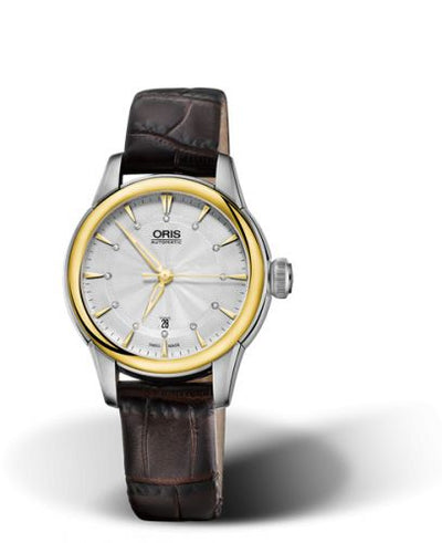 Watch Winder for watch Oris Artelier Artelier Date Diamonds 31 Stainless Steel - Yellow Gold / Silver