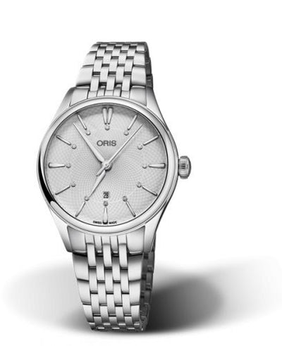 Watch Winder for watch Oris Artelier Artelier Date Diamonds 33 Stainless Steel / Silver / Bracelet