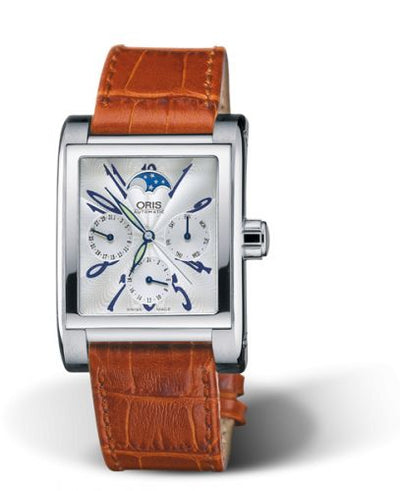 Watch Winder for watch Oris Rectangular Rectangular Complication Stainless Steel / Silver - Arabic