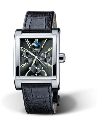 Watch Winder for watch Oris Rectangular Rectangular Complication Stainless Steel / Black - Arabic