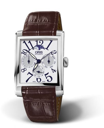 Watch Winder for watch Oris Rectangular Rectangular Complication Stainless Steel / Silver - Arabic