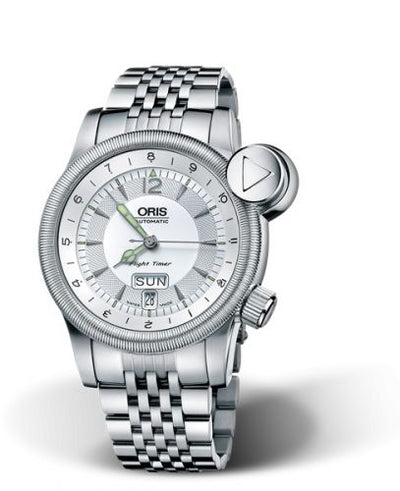 Watch Winder for watch Oris Flight Timer Flight Timer² Day Date Stainless Steel / Black / Leather