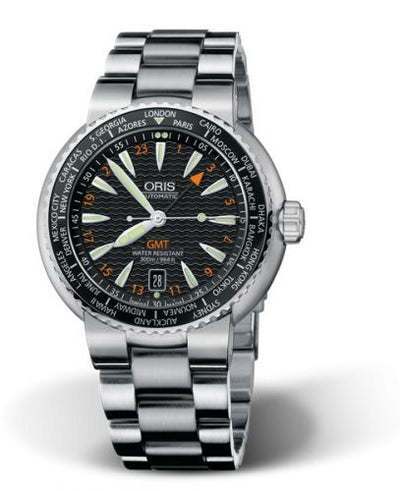 Watch Winder for watch Oris Divers Divers GMT Date Stainless Steel / Black / Bracelet