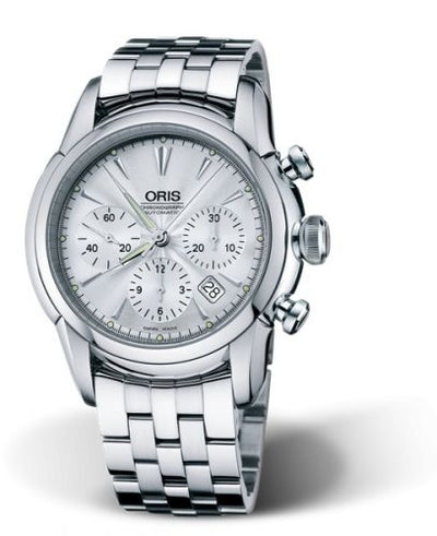Watch Winder for watch Oris Artelier Artelier Chronograph 44.5 Stainless Steel / Silver / Bracelet