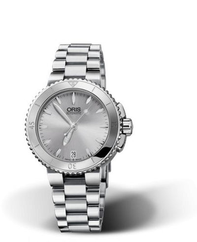 Watch Winder for watch Oris Aquis Aquis Date 36 Stainless Steel / Silver / Bracelet