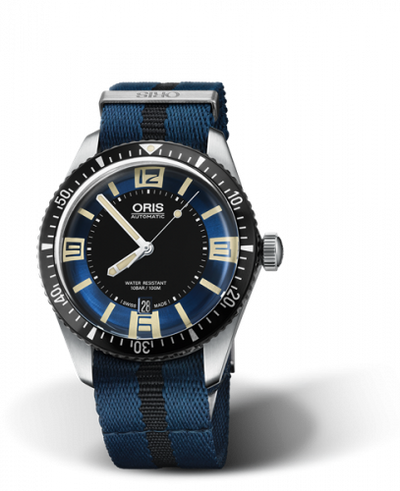 Watch Winder for watch Oris Divers 65 Divers Sixty-Five 40 Stainless Steel / Blue / NATO