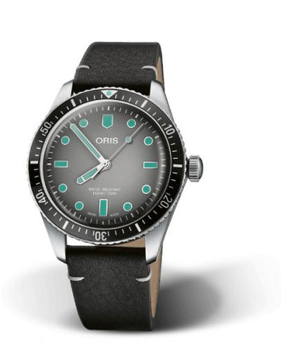 Watch Winder for watch Oris Divers 65 Divers Sixty-Five 40 Stainless Steel / Grey / Calf