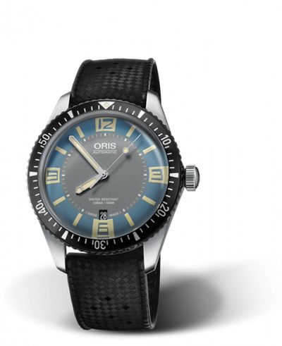 Watch Winder for watch Oris Divers 65 Divers Sixty-Five 40 Stainless Steel / Deauville Blue / Rubber