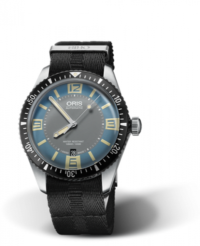 Watch Winder for watch Oris Divers 65 Divers Sixty-Five 40 Stainless Steel / Deauville Blue / NATO