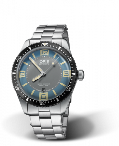 Watch Winder for watch Oris Divers 65 Divers Sixty-Five 40 Stainless Steel / Deauville Blue / Bracelet