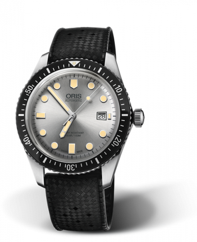 Watch Winder for watch Oris Divers 65 Divers Sixty-Five 42 Stainless Steel / Silver / Rubber