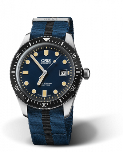 Watch Winder for watch Oris Divers 65 Divers Sixty-Five 42 Stainless Steel / Blue / NATO