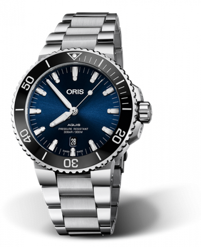 Watch Winder for watch Oris Aquis Aquis Date 43 Stainless Steel / Blue / Bracelet