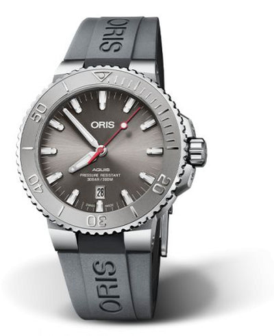 Watch Winder for watch Oris Aquis Aquis Date 43.5 Relief Stainless Steel / Grey / Rubber