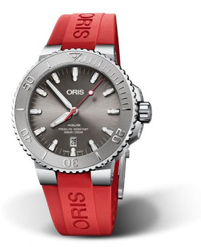 Watch Winder for watch Oris Aquis Aquis Date 43.5 Relief Stainless Steel / Grey / Rubber