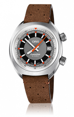 Watch Winder for watch Oris Chronoris Chronoris Date / Grey / Brown Leather