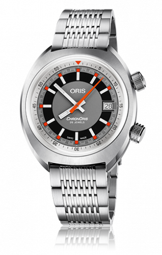 Watch Winder for watch Oris Chronoris Chronoris Date / Grey / Bracelet