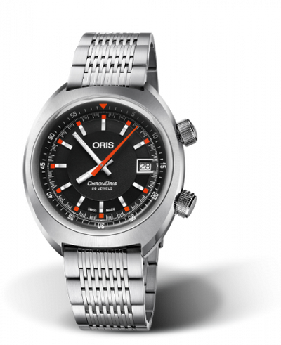 Watch Winder for watch Oris Chronoris Chronoris Date / Black / Bracelet