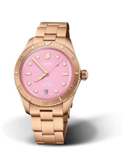 Watch Winder for watch Oris Divers 65 Divers Sixty-Five 38 Cotton Candy Lipstick Pink / Bracelet