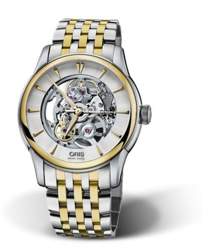 Watch Winder for watch Oris Artelier Artelier Skeleton 40.5 Stainless Steel - Yellow Gold / Bracelet