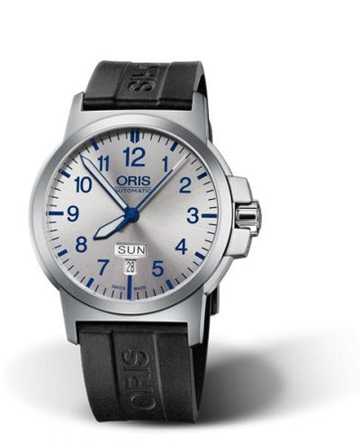 Watch Winder for watch Oris BC3 BC3 Advanced Day Date Stainless Steel / Silver / Rubber