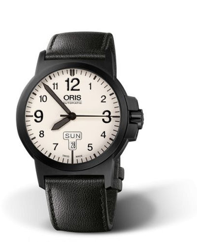 Watch Winder for watch Oris BC3 BC3 Advanced Day Date DLC / White / Leather