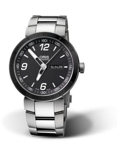 Watch Winder for watch Oris TT1 TT1 Day Date Stainless Steel - Ceramic / Black / Bracelet