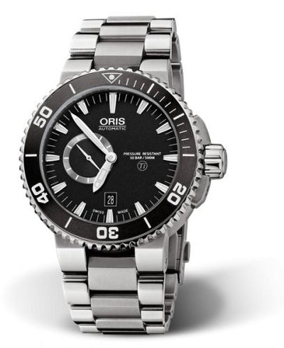 Watch Winder for watch Oris Aquis Aquis Titan Small Second - Date Titanium / Black / Bracelet