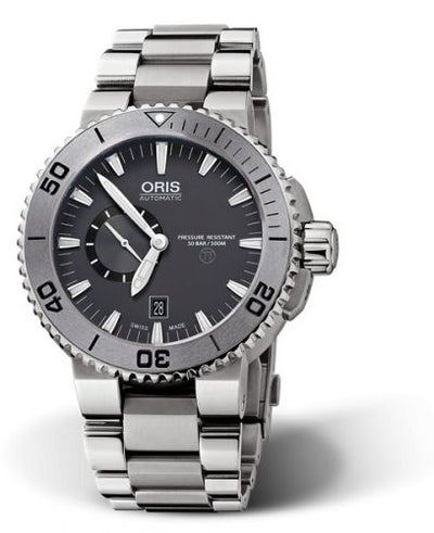 Watch Winder for watch Oris Aquis Aquis Titan Small Second - Date Titanium / Grey / Bracelet