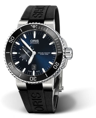 Watch Winder for watch Oris Aquis Aquis Small Seconds Date 46 Stainless Steel / Blue / Rubber