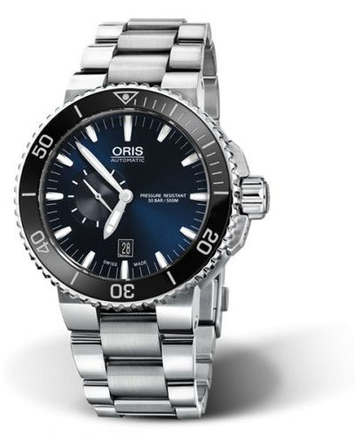 Watch Winder for watch Oris Aquis Aquis Small Seconds Date 46 Stainless Steel / Blue / Bracelet
