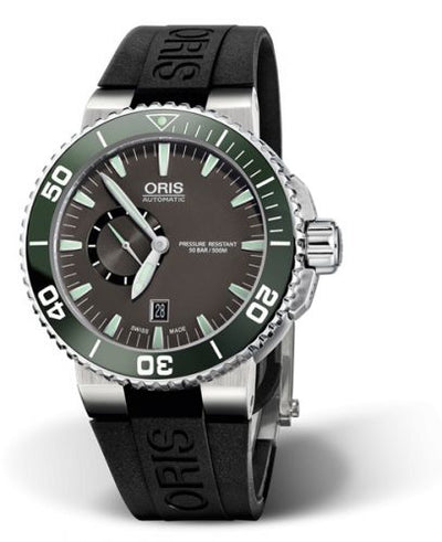 Watch Winder for watch Oris Aquis Aquis Small Seconds Date 46 Stainless Steel / Grey / Rubber