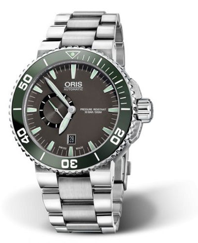 Watch Winder for watch Oris Aquis Aquis Small Seconds Date 46 Stainless Steel / Grey / Bracelet