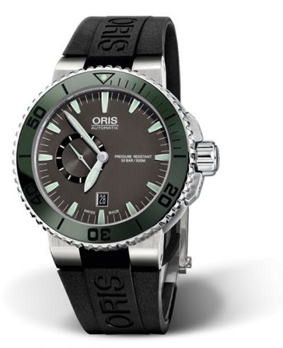 Watch Winder for watch Oris Aquis Aquis Small Seconds Date 46 Stainless Steel / Grey / Rubber