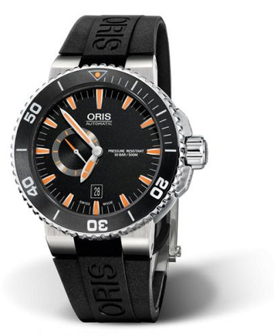 Watch Winder for watch Oris Aquis Aquis Small Seconds Date 46 Stainless Steel / Black / Rubber