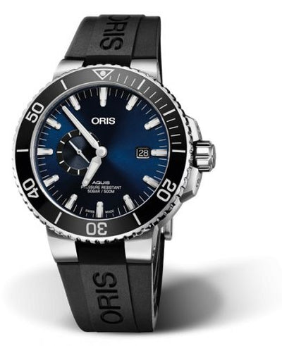 Watch Winder for watch Oris Aquis Aquis Small Seconds Date 45.5 Stainless Steel / Blue / Rubber