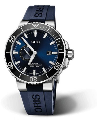 Watch Winder for watch Oris Aquis Aquis Small Seconds Date 45.5 Stainless Steel / Blue / Rubber