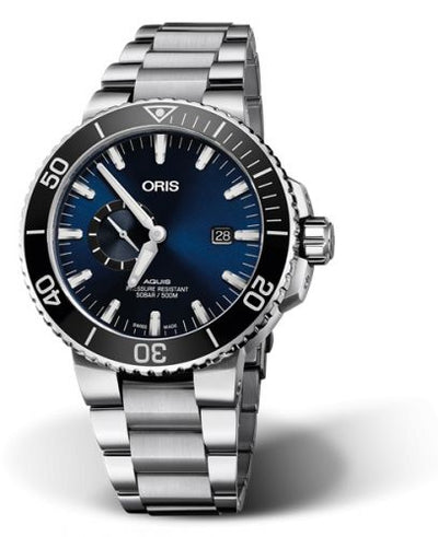 Watch Winder for watch Oris Aquis Aquis Small Seconds Date 45.5 Stainless Steel / Blue / Bracelet