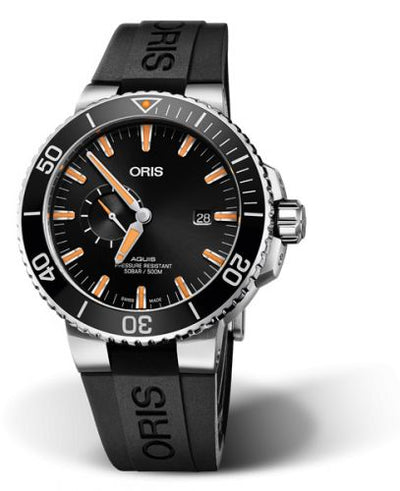 Watch Winder for watch Oris Aquis Aquis Small Seconds Date 45.5 Stainless Steel / Black / Rubber