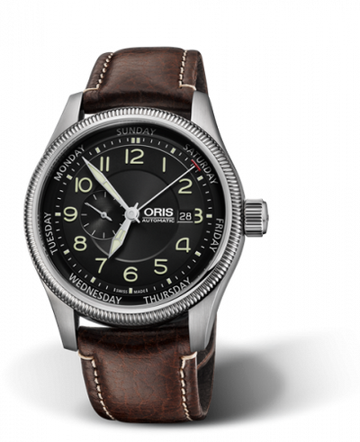 Watch Winder for watch Oris Big Crown Big Crown Small Second Pointer Day Stainless Steel / Black