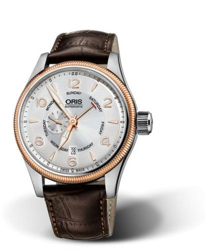 Watch Winder for watch Oris Big Crown Big Crown Small Second Pointer Day Stainless Steel - Rose Gold / Silver