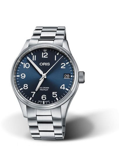 Watch Winder for watch Oris ProPilot Big Crown ProPilot Big Date Stainless Steel / Blue / Bracelet